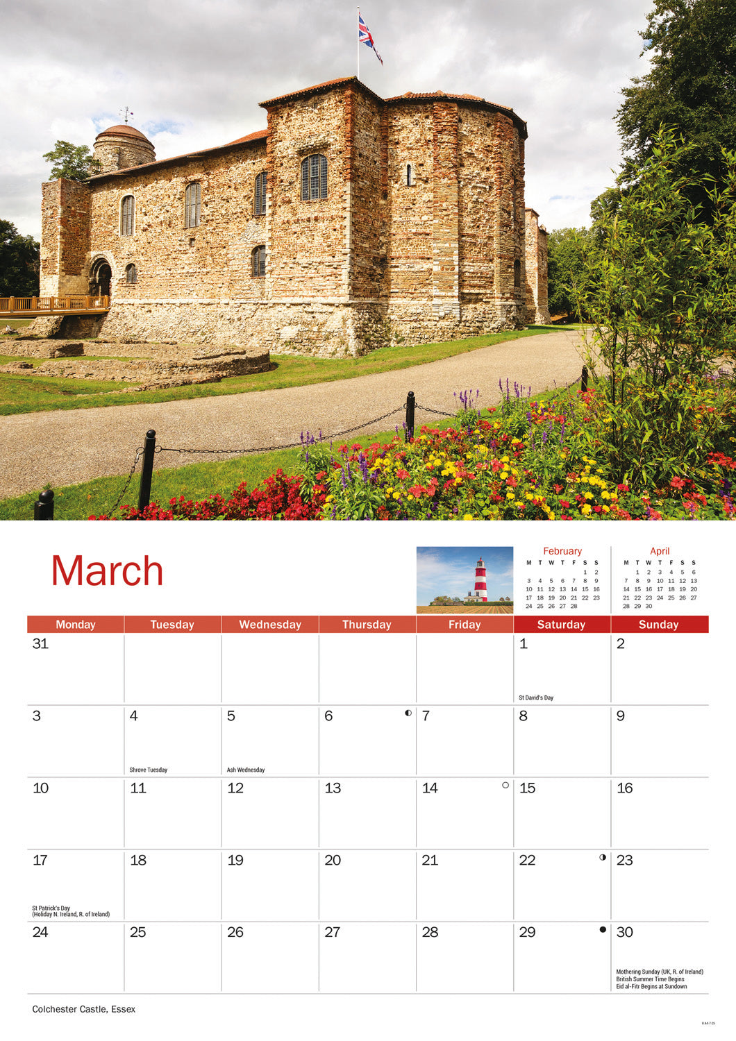 East Anglia A4 Calendar 2025