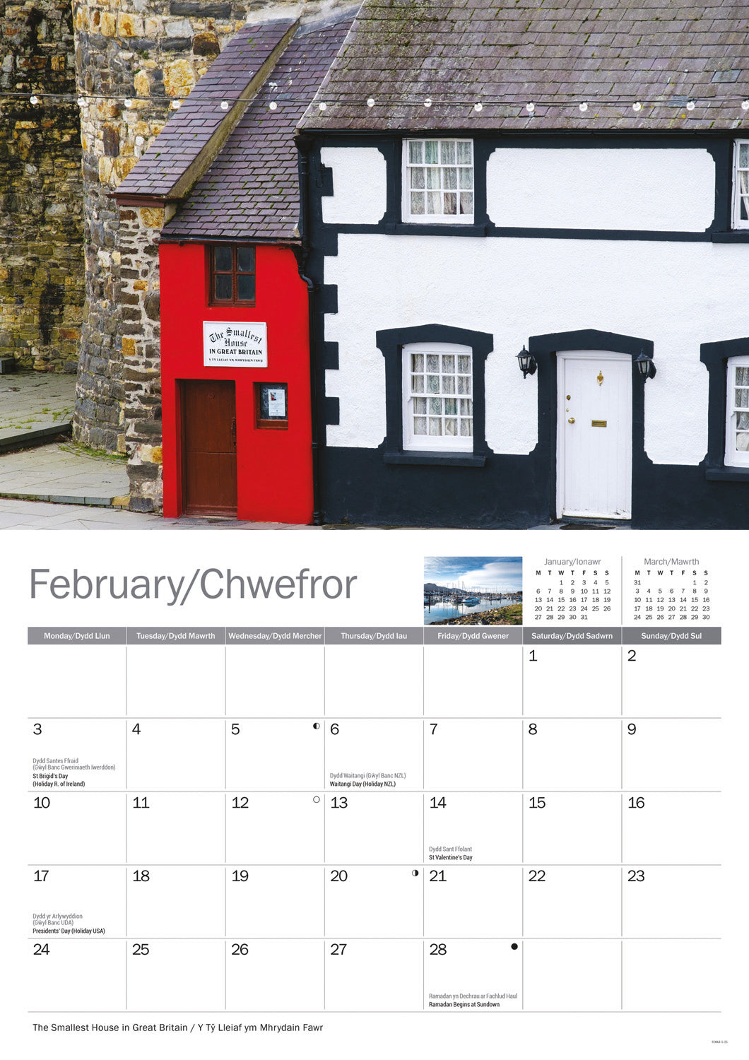 Llandudno and Conwy A4 Calendar  2025