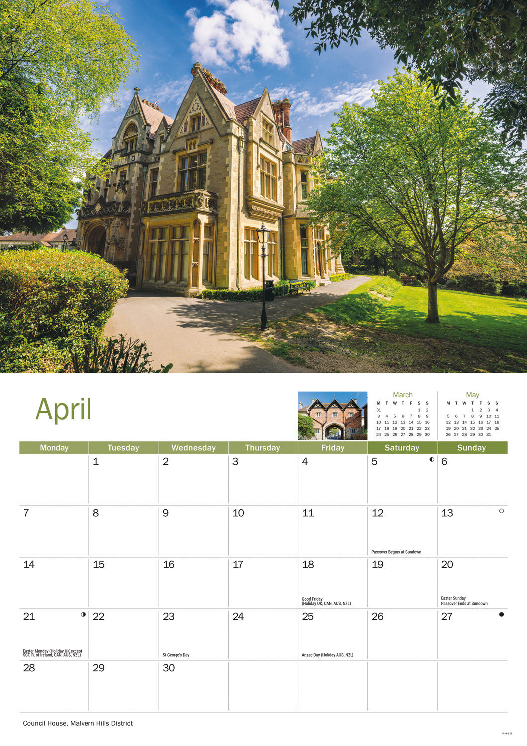 The Malverns A4 Calendar 2025