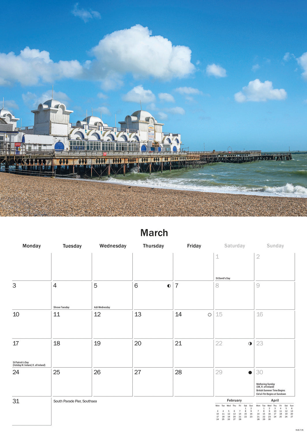 Hampshire A5 Calendar 2025
