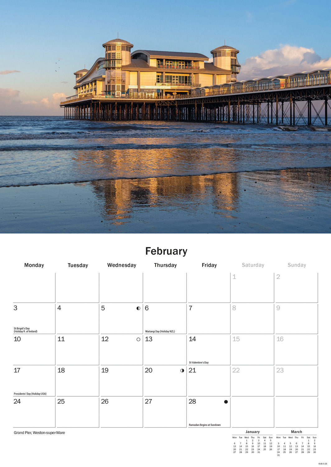 Somerset A5 Calendar 2025