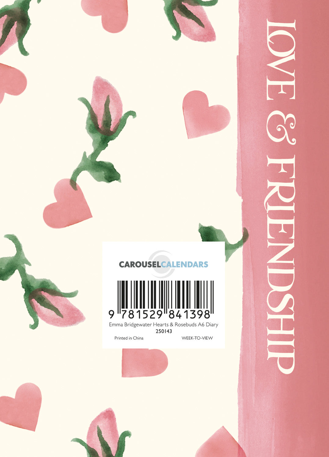 Emma Bridgewater Hearts & Rosebud A6 Diary 2025