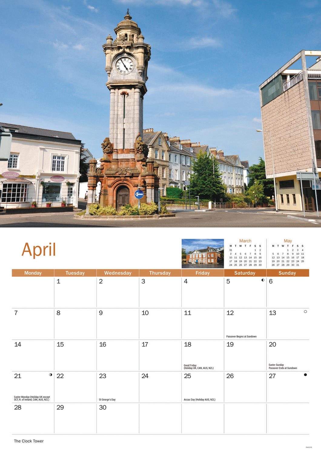 Exeter A4 Calendar  2025