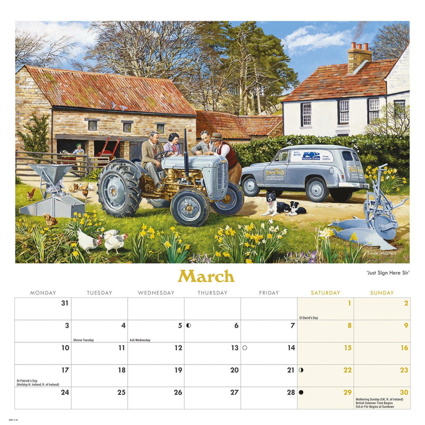 Countryside Memories, Trevor Mitchell Wiro Wall Calendar 2025