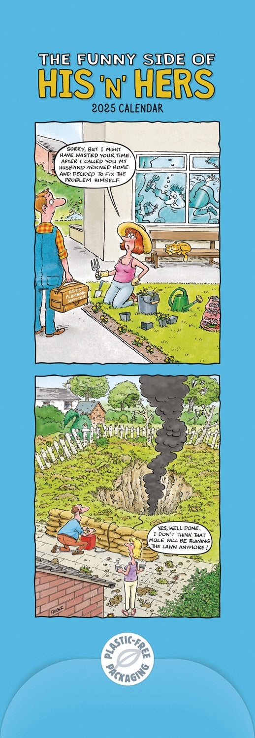 Funny Side of His n Hers Planner (PFP) Slim Calendar 2025