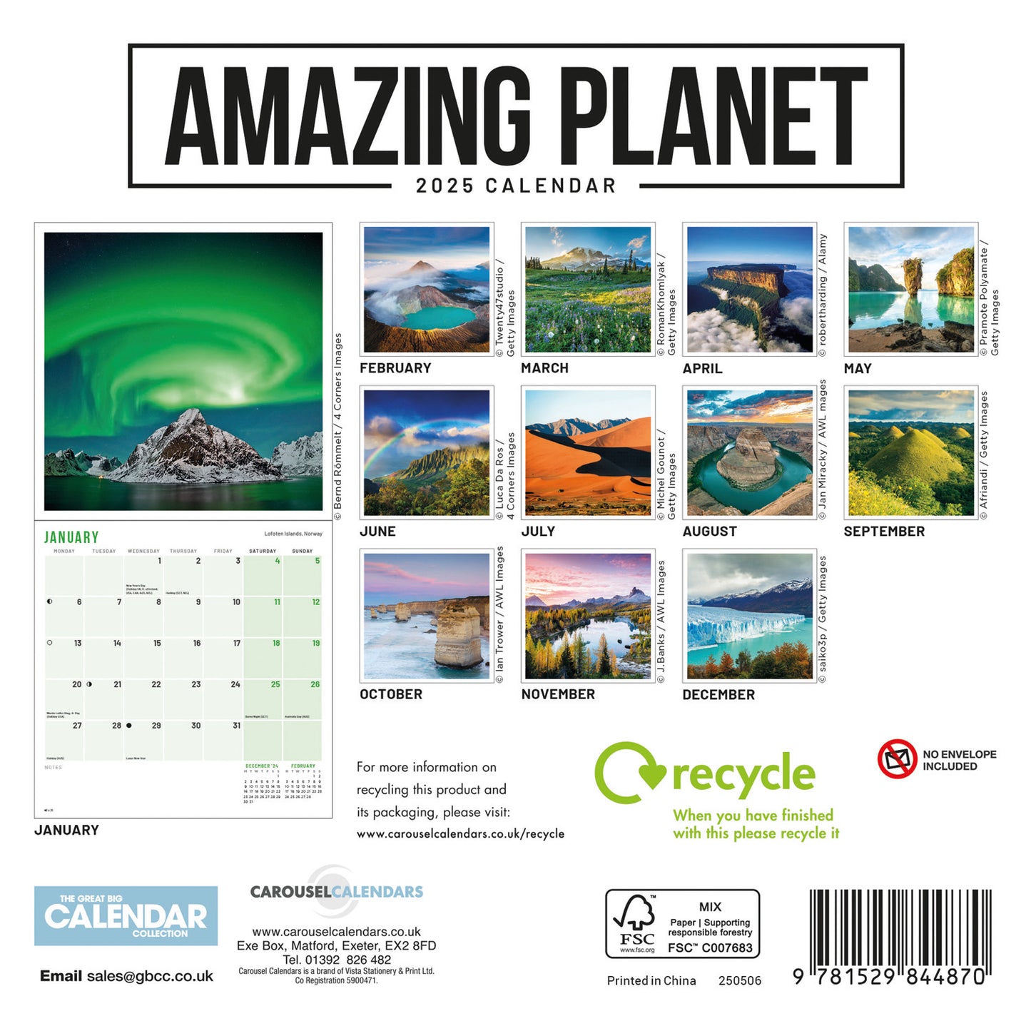 Amazing Planet Mini Calendar 2025