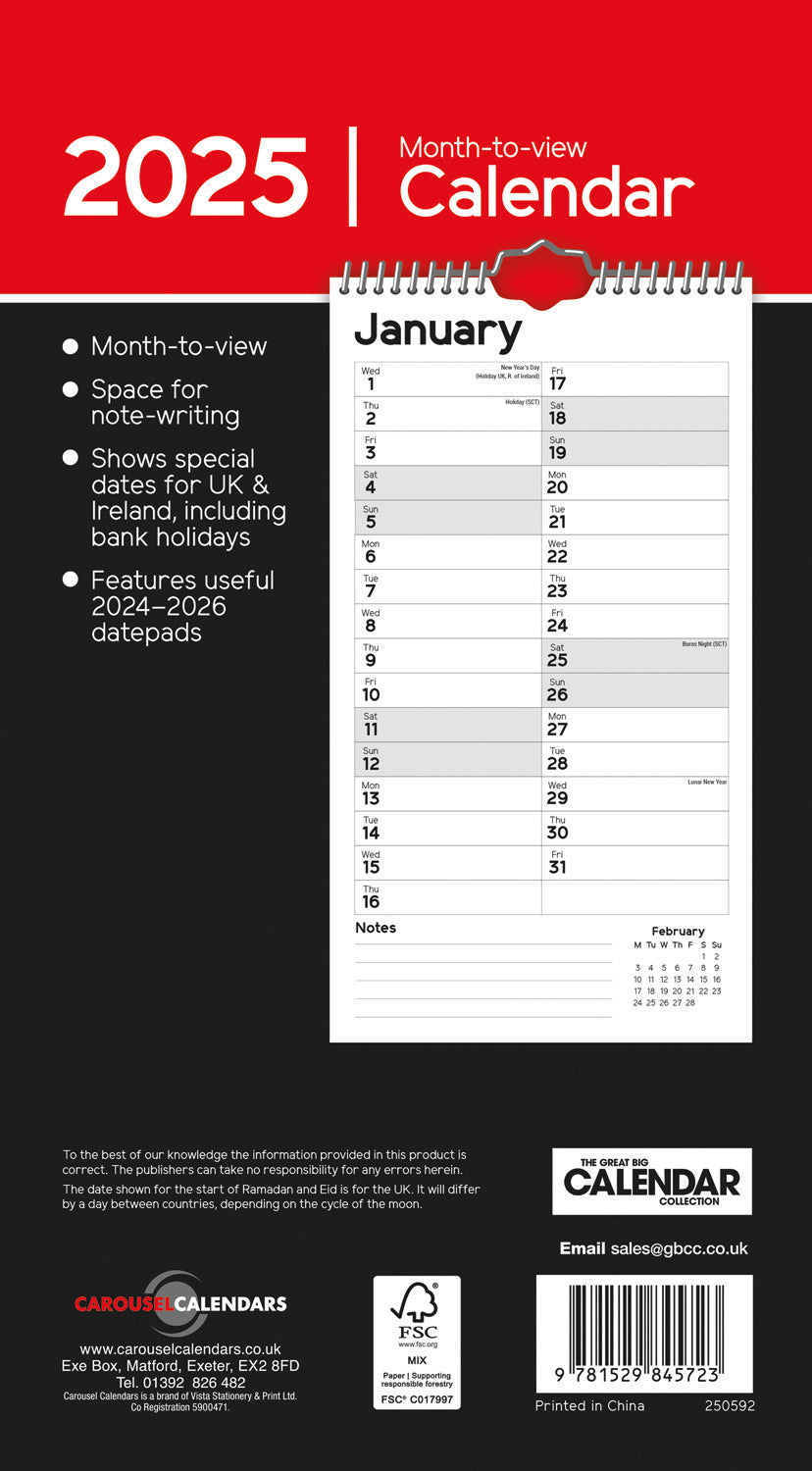 Essential MTV Stubby Slim Calendar (R&B) 2025