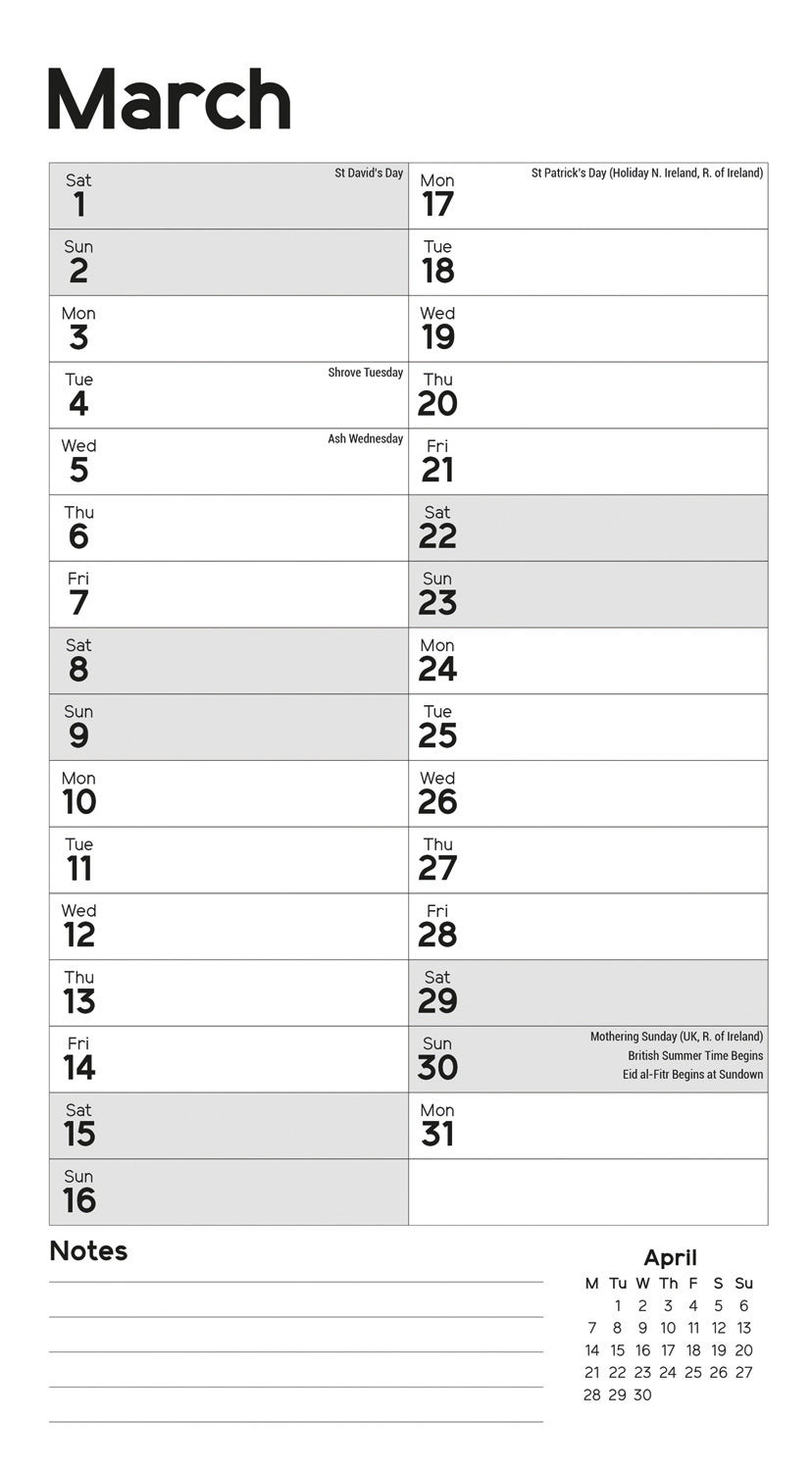 Essential MTV Stubby Slim Calendar (R&B) 2025