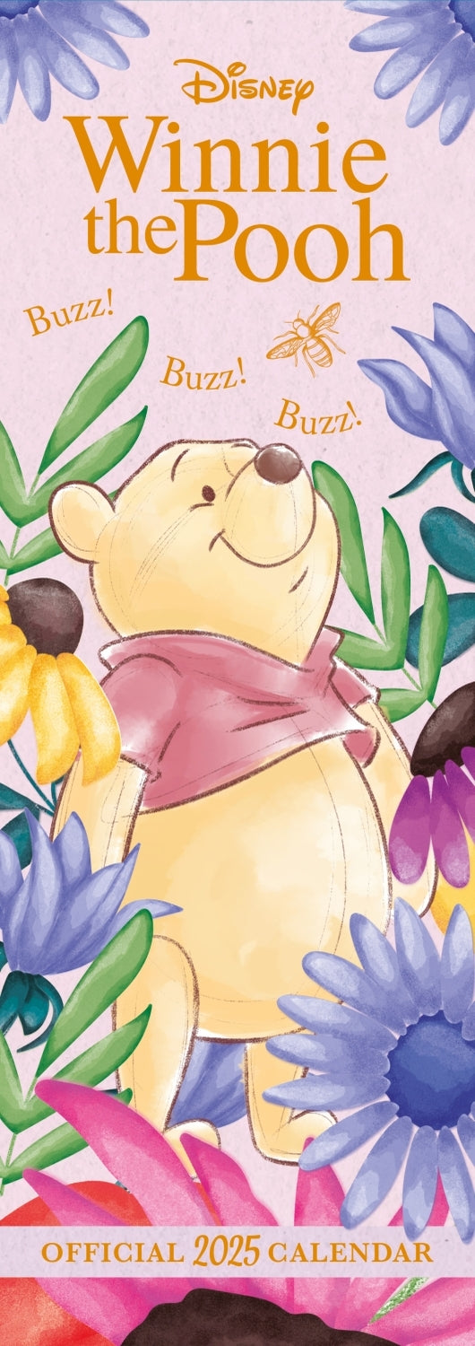 Winnie The Pooh Sketch Slim Calendar 2025