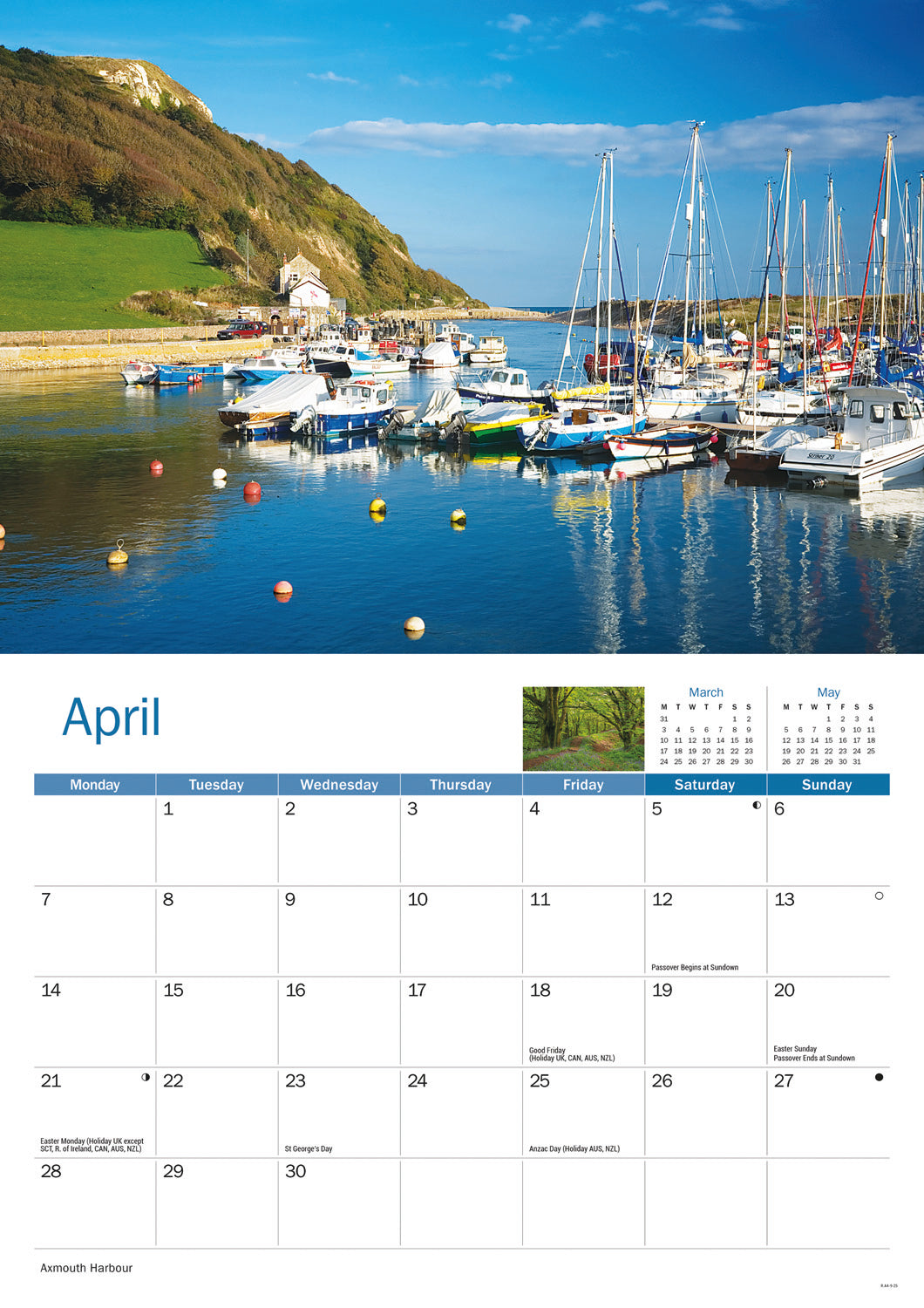 East Devon A4 Calendar  2025