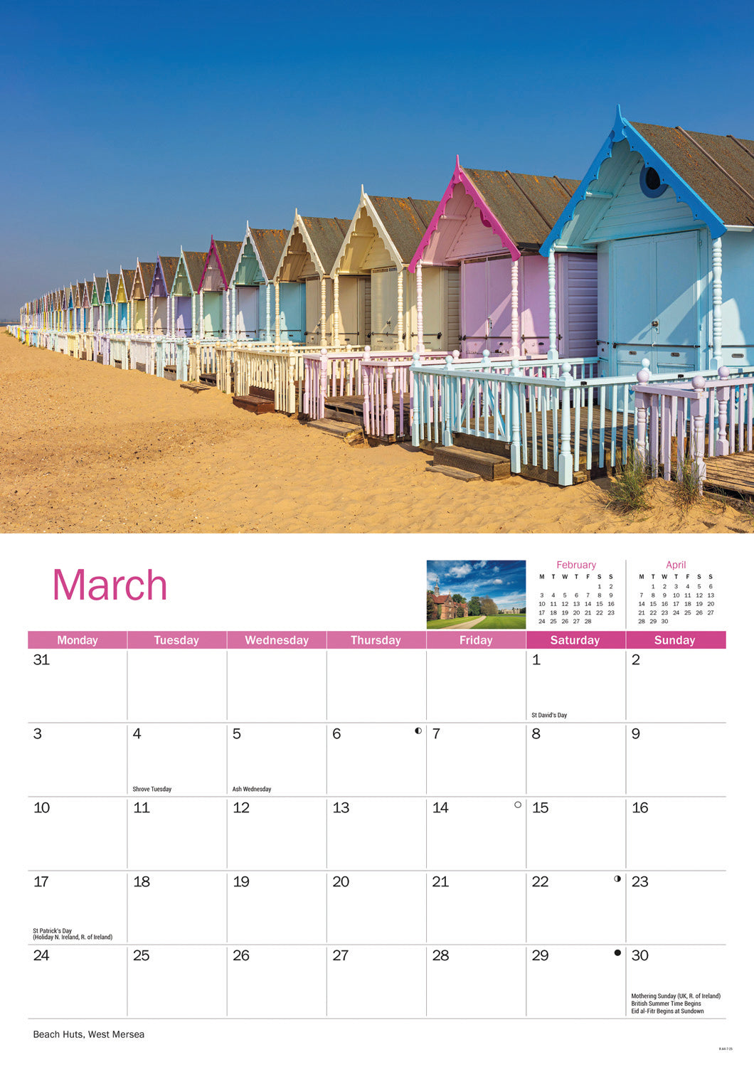 Essex A4 Calendar  2025