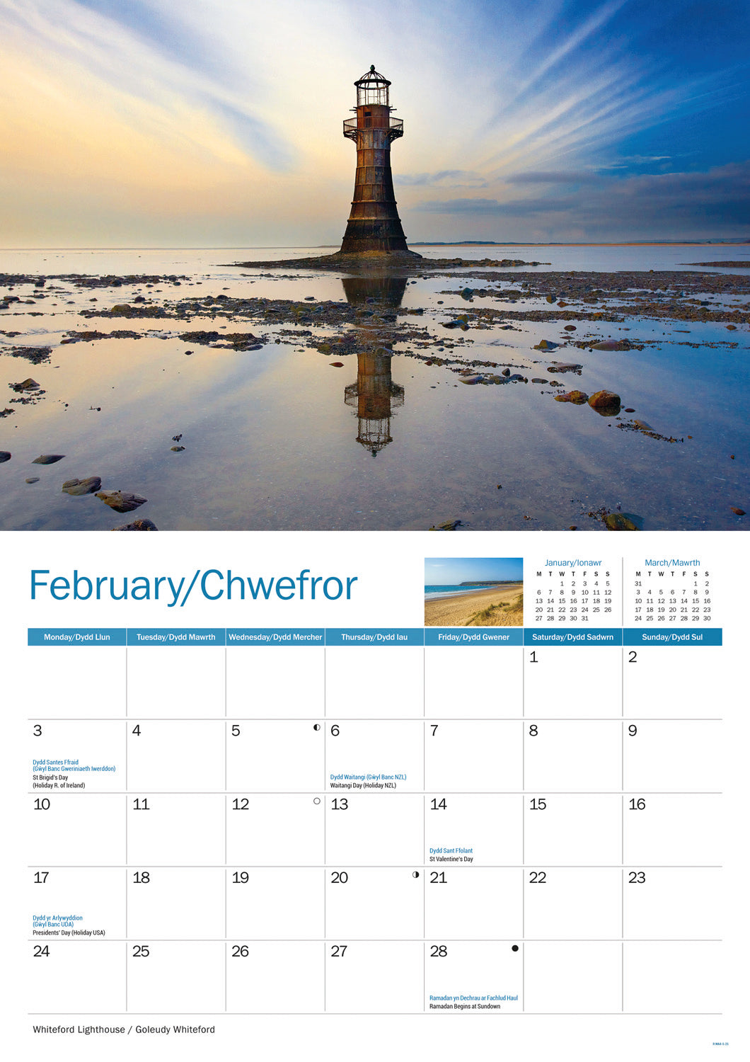 Gower A4 Calendar  2025