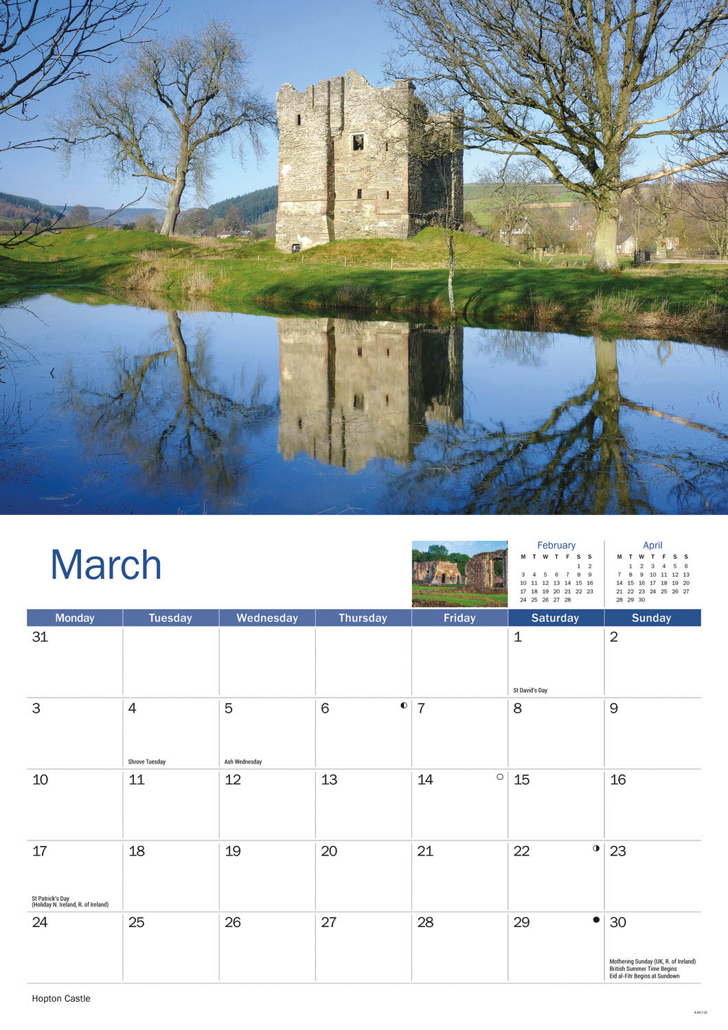 Shropshire A4 Calendar  2025