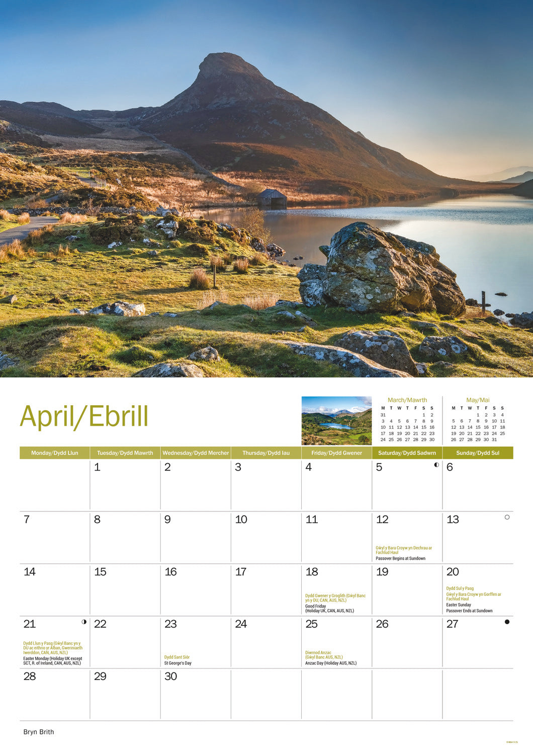 Snowdonia A4 Calendar  2025