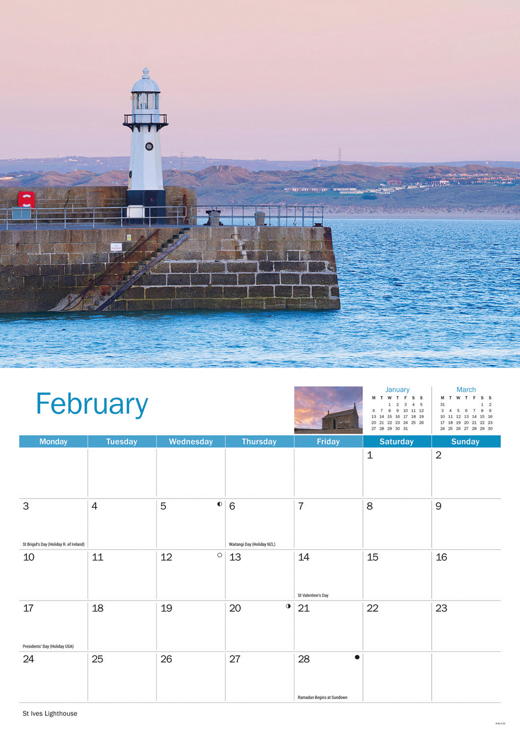 St Ives A4 Calendar  2025