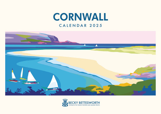 CornWall Calendar, Becky Bettesworth A4 Calendar 2025