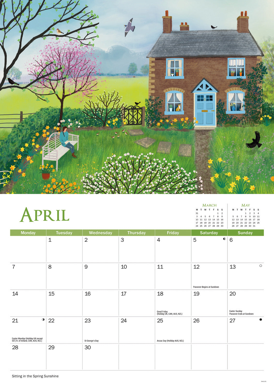 Jo Grundy Country Year A4 Calendar 2025