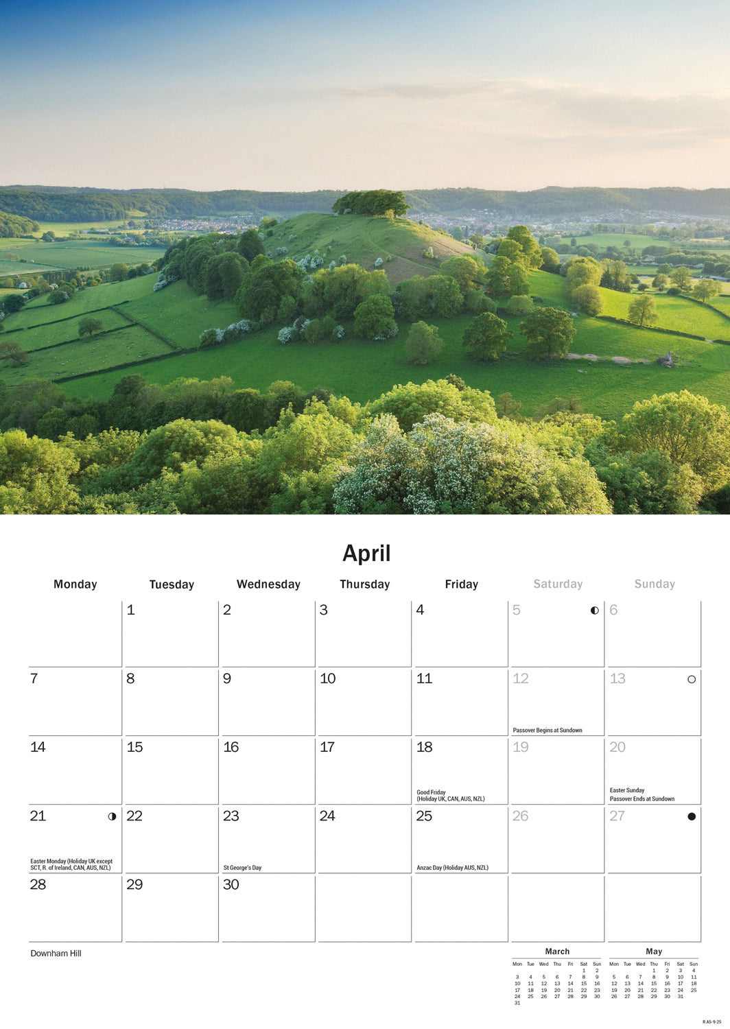 Cotswolds A5 Calendar 2025