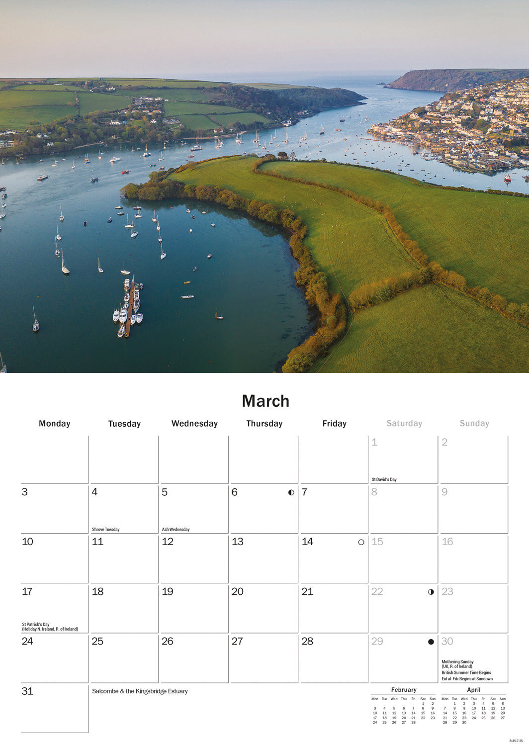 Devon A5 Calendar 2025