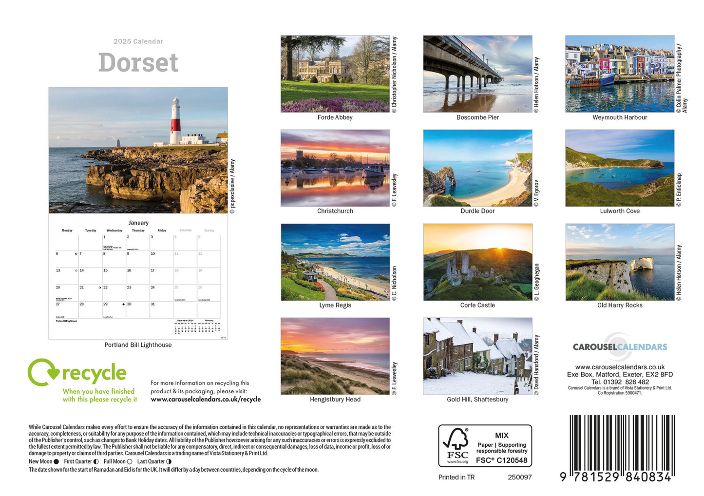 Dorset A5 Calendar 2025