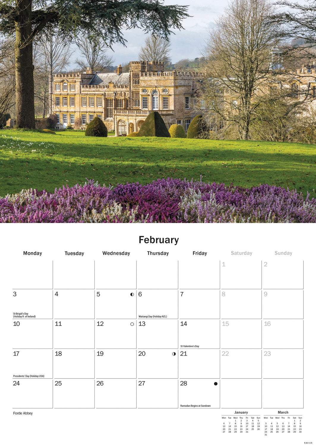 Dorset A5 Calendar 2025