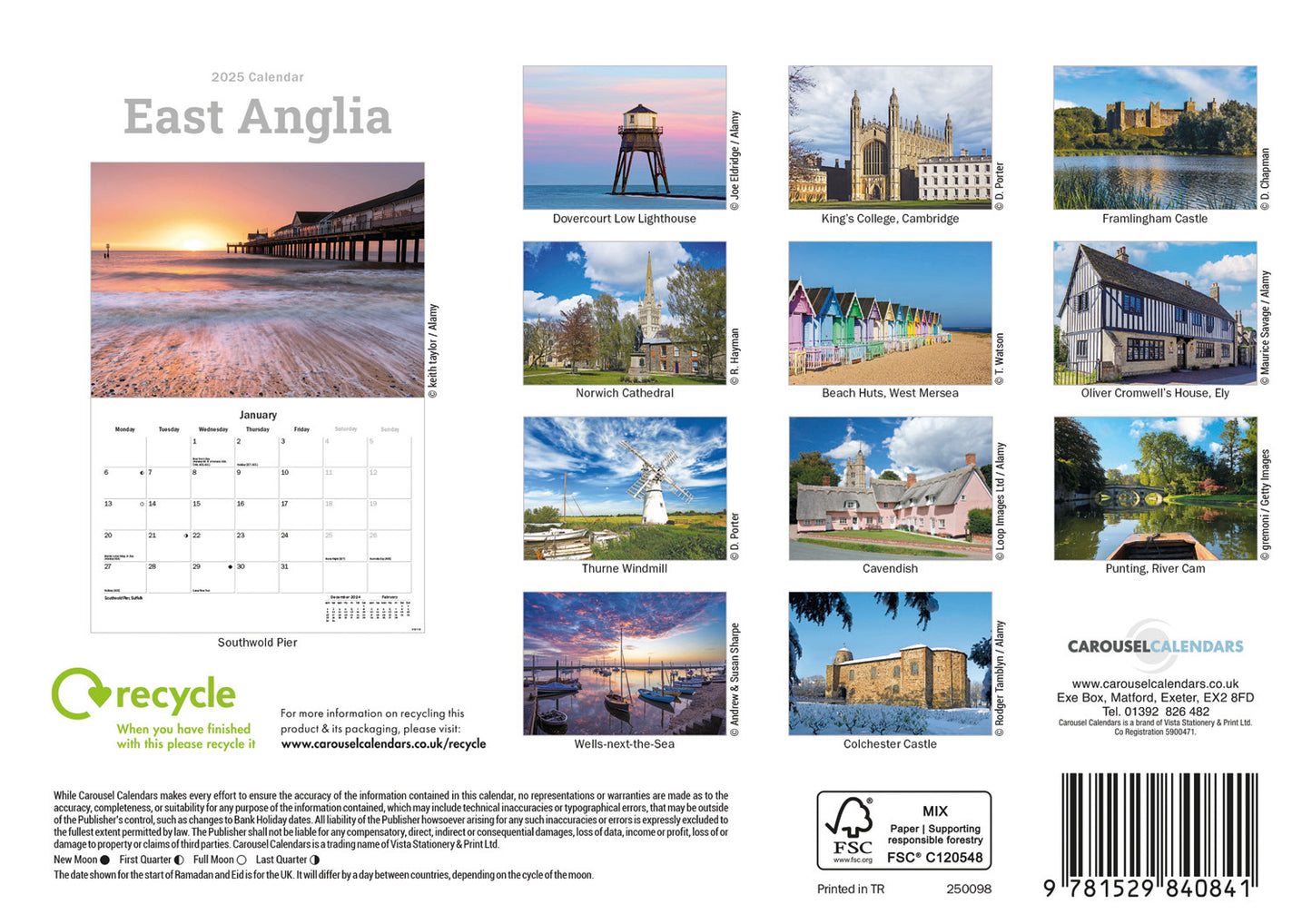 East Anglia A5 Calendar 2025