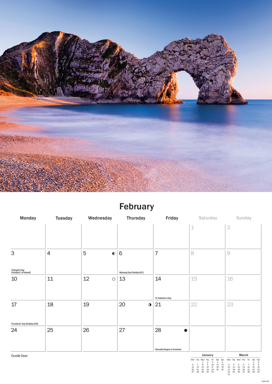 West Country A5 Calendar 2025