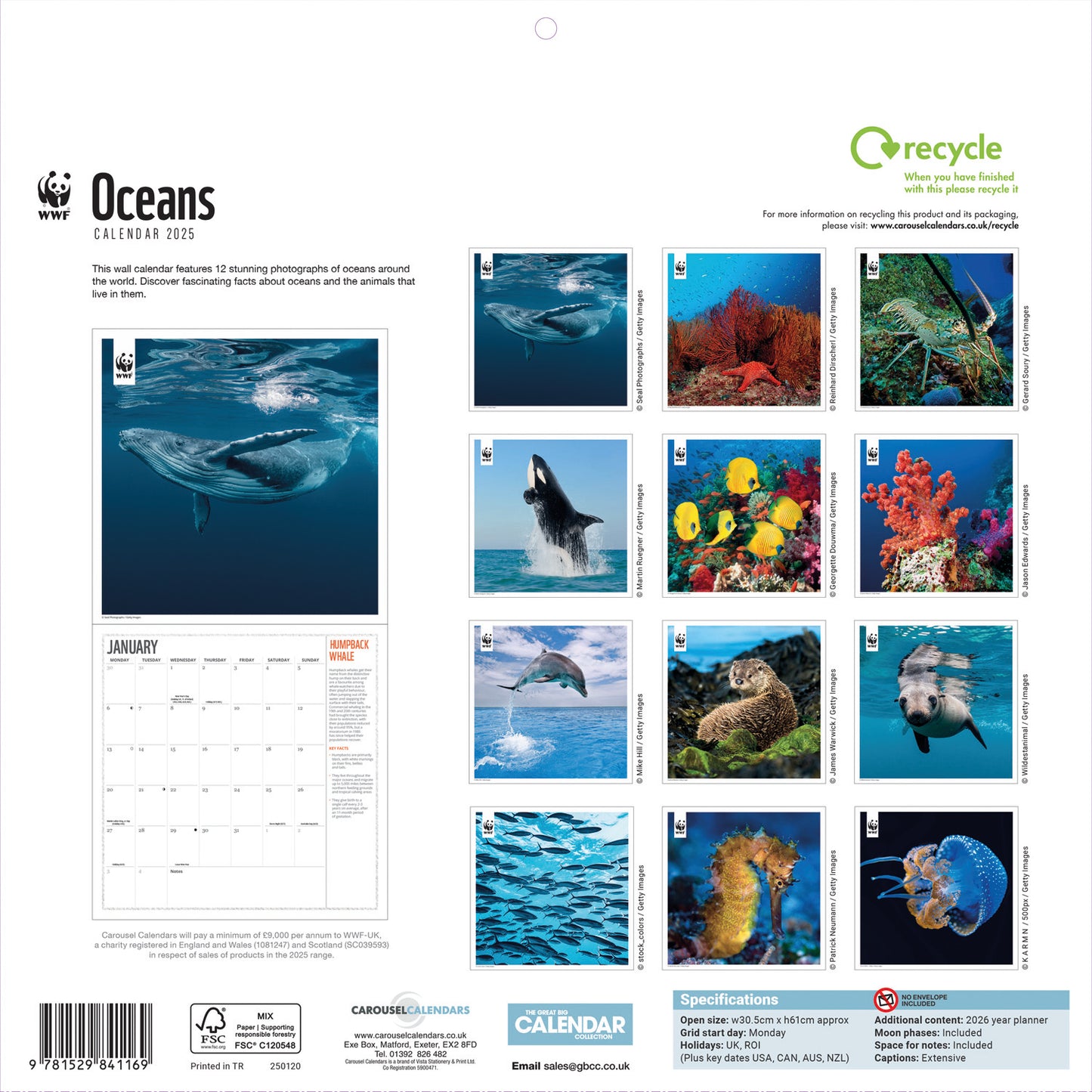 WWF Oceans (PFP) Wall Calendar 2025