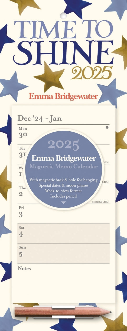 Emma Bridgewater Blue Star WTV Magnetic Calendar 2025