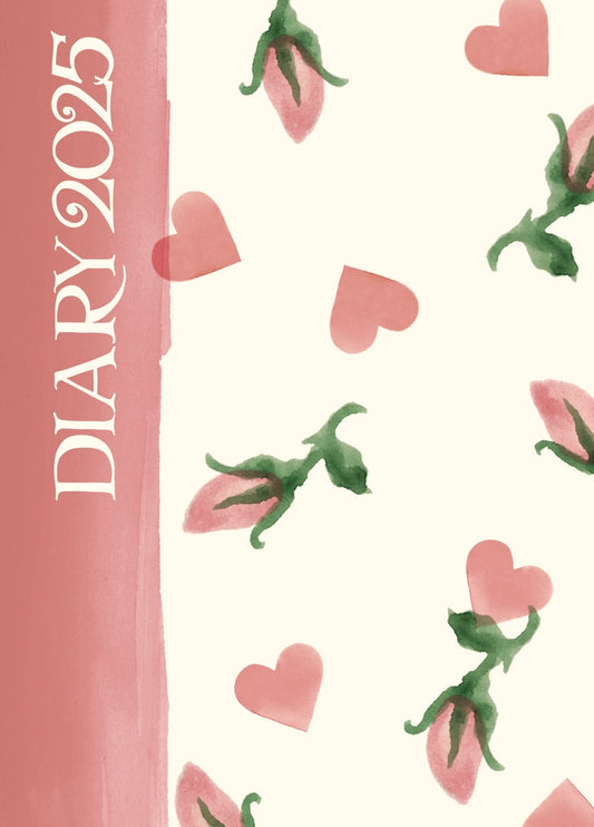 Emma Bridgewater Hearts & Rosebud A6 Diary 2025