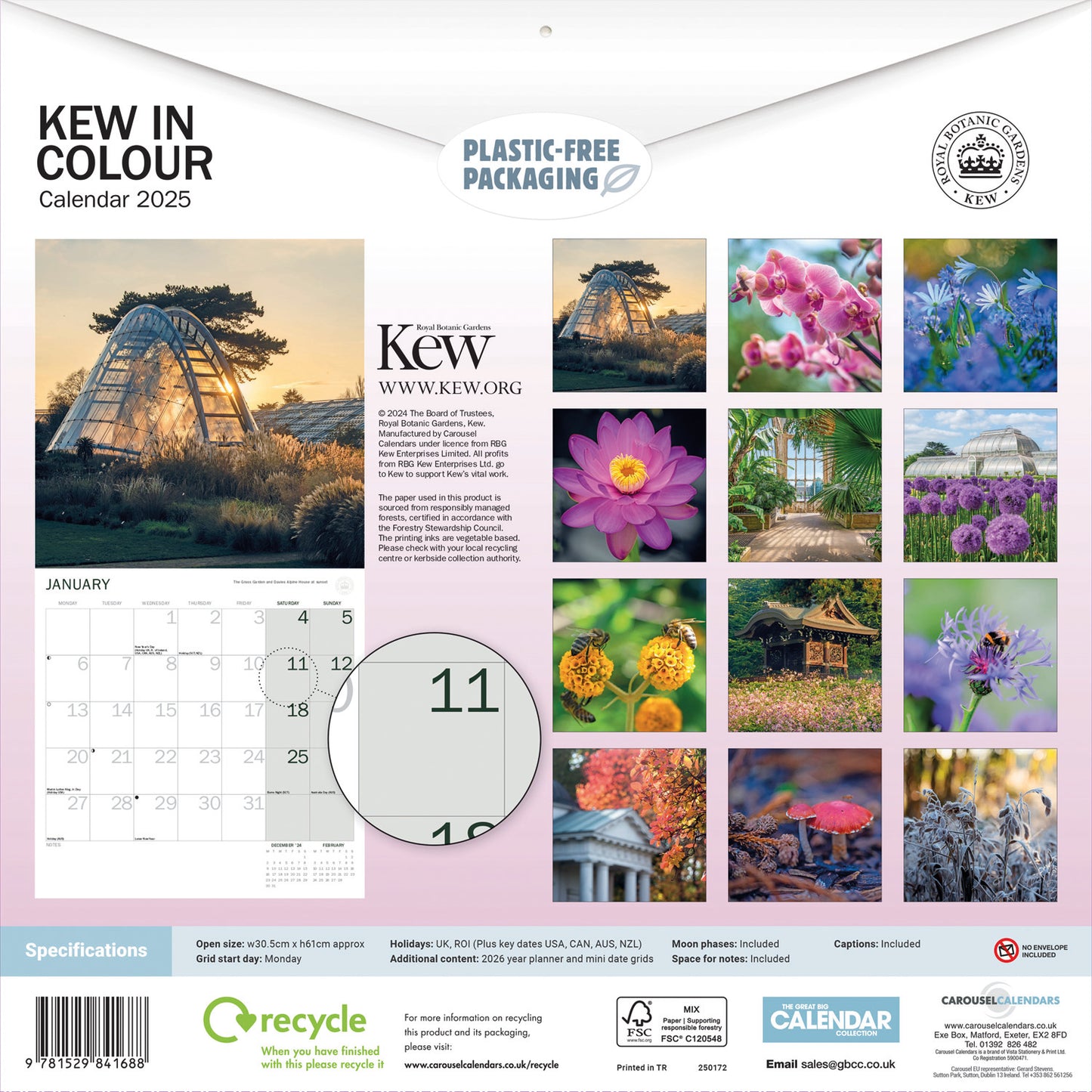 Royal Botanic Gardens Kew, Kew in Colour (PFP) Wall Calendar 2025