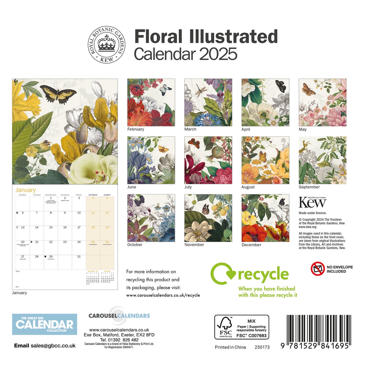 Royal Botanic Gardens Kew, Mini Calendar 2025