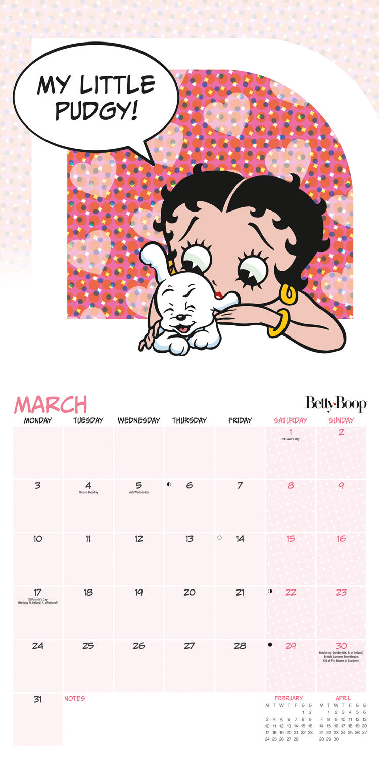 Betty Boop (PFP) Wall Calendar 2025