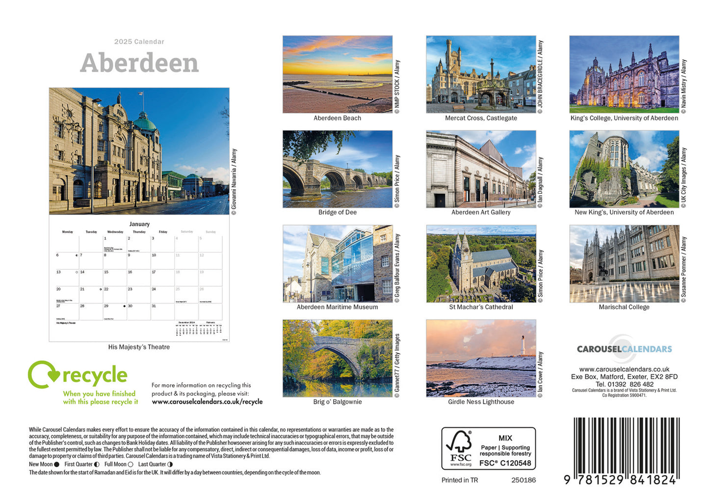 Aberdeen A5 Calendar 2025