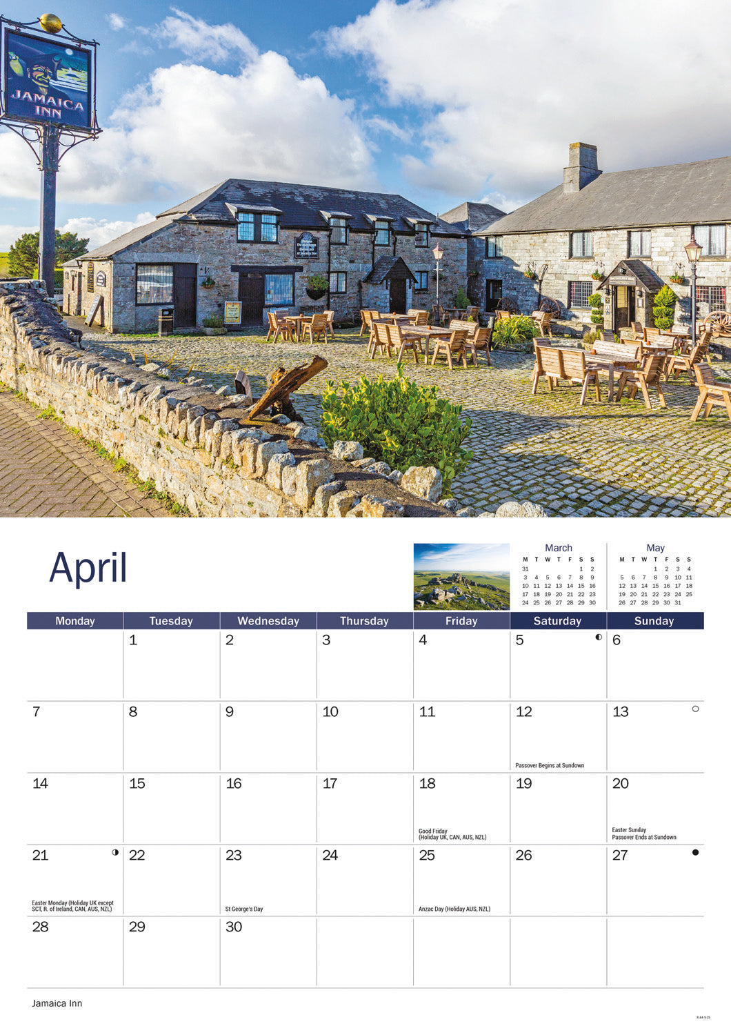 Beauty of Bodmin A4 Calendar  2025