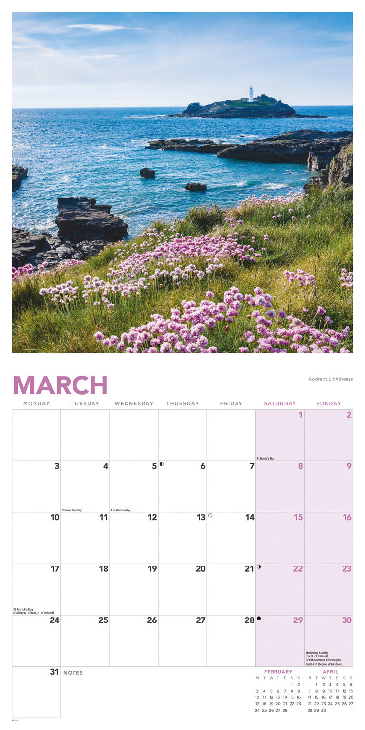 Beauty of CornWall Calendar Wall Calendar 2025