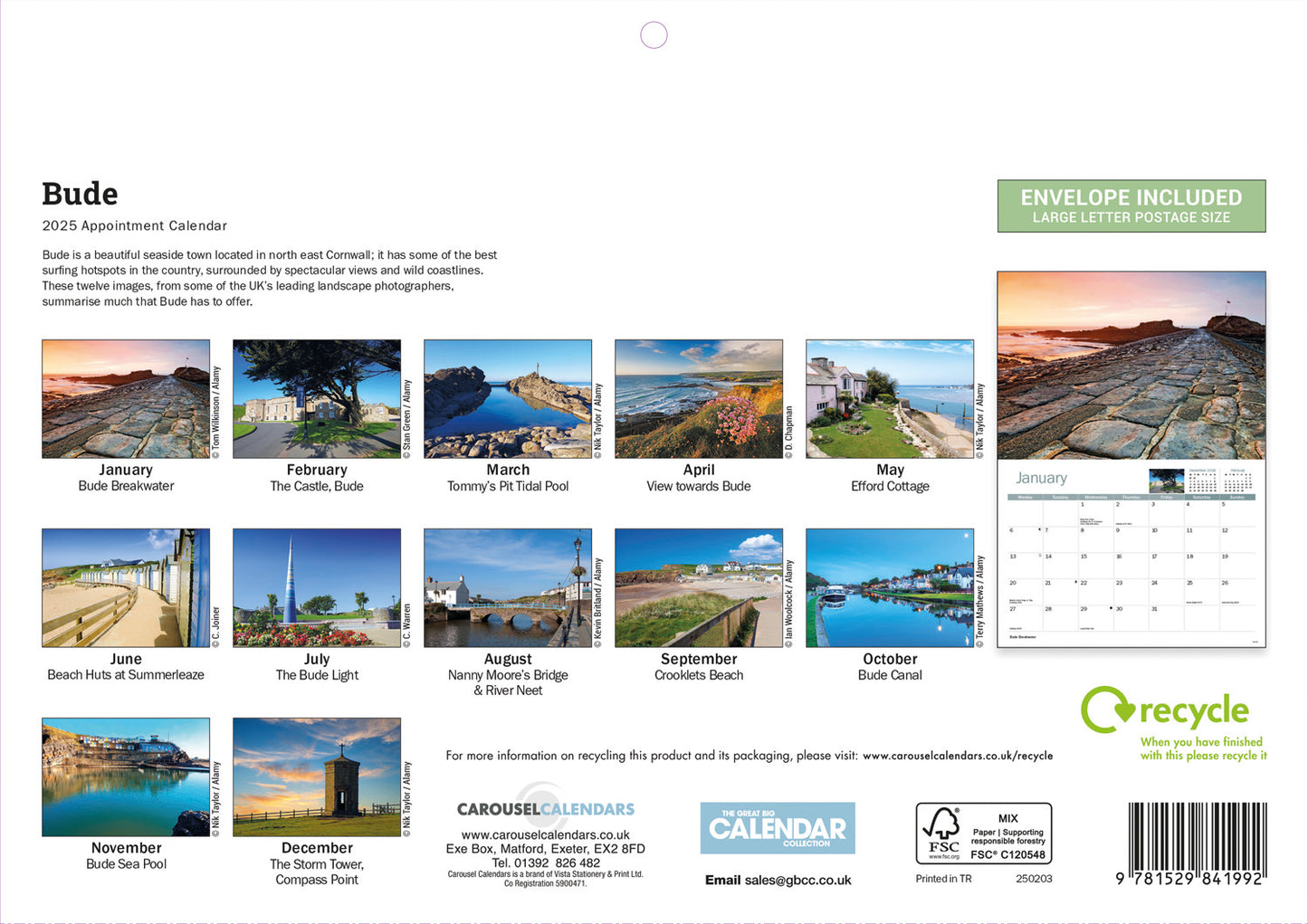 Bude A4 Calendar  2025