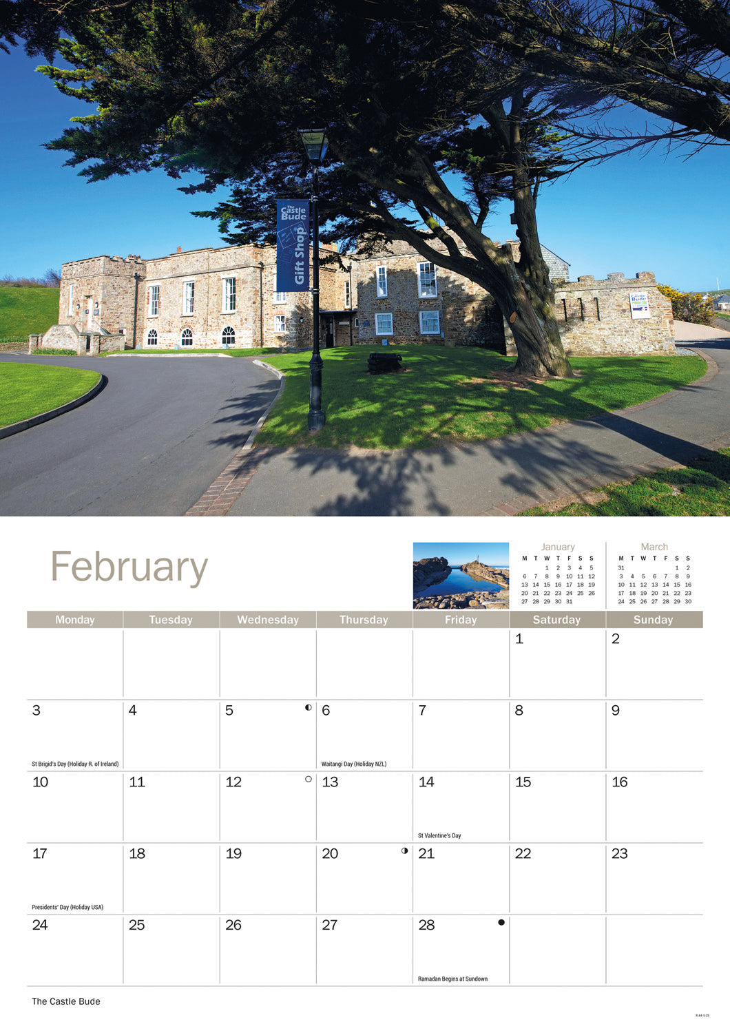 Bude A4 Calendar  2025