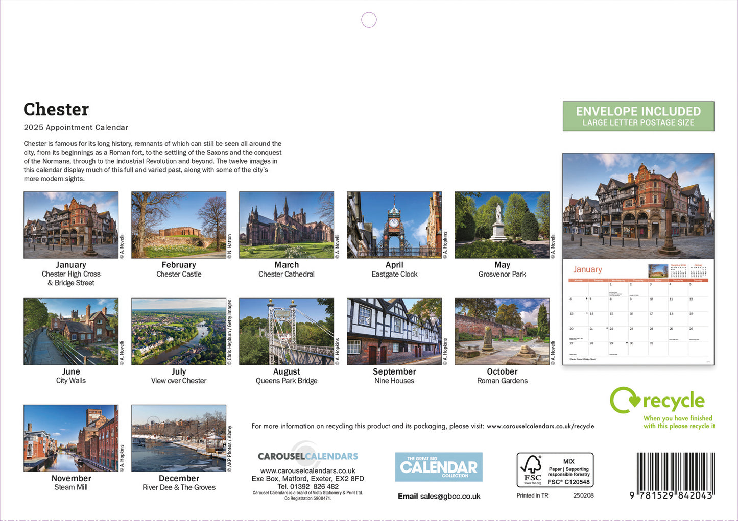 Chester A4 Calendar  2025