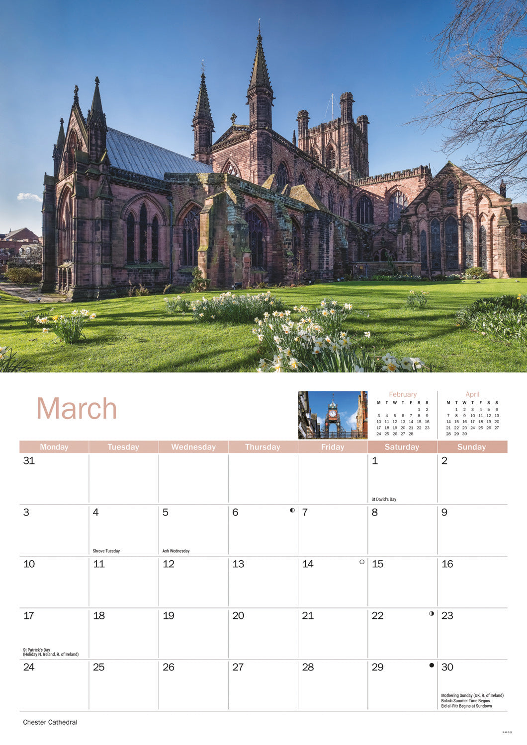 Chester A4 Calendar  2025