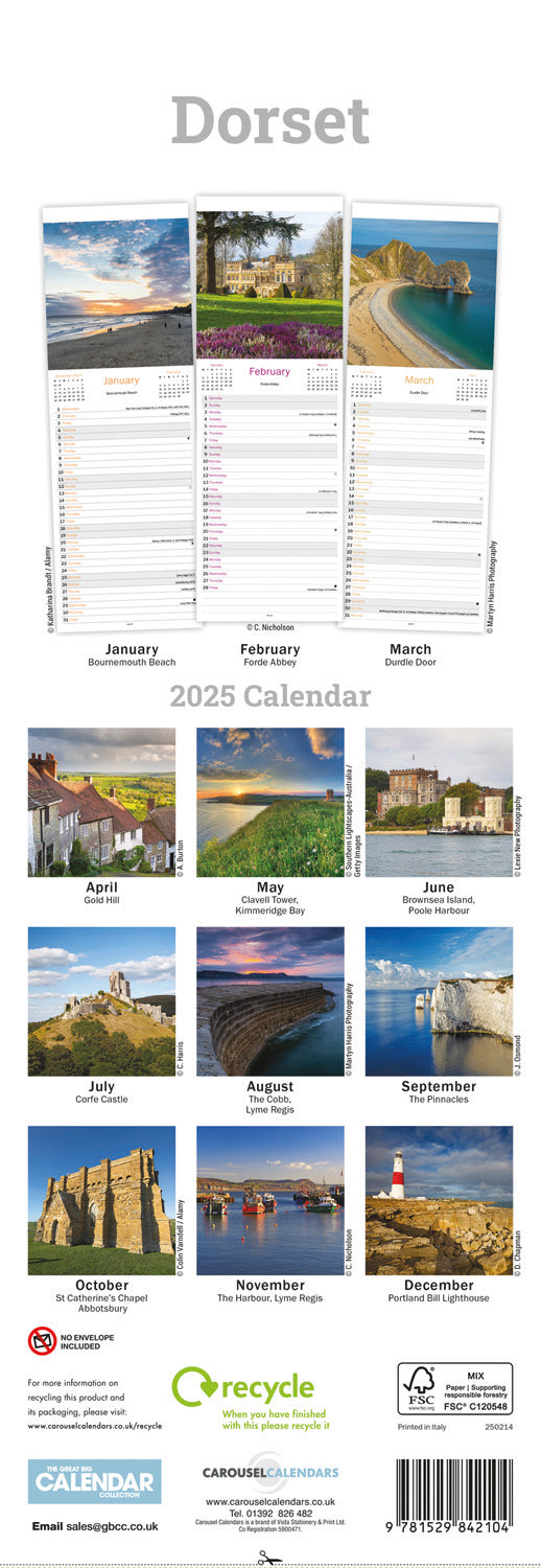 Dorset Slim Calendar 2025