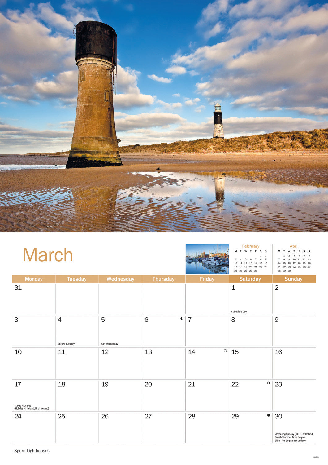 East Yorkshire A4 Calendar  2025