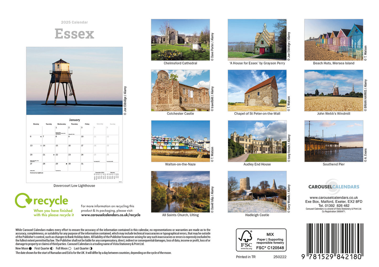 Essex A5 Calendar 2025