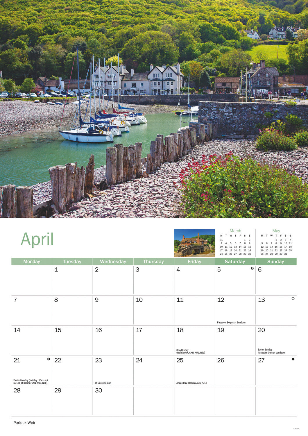 Exmoor A4 Calendar  2025