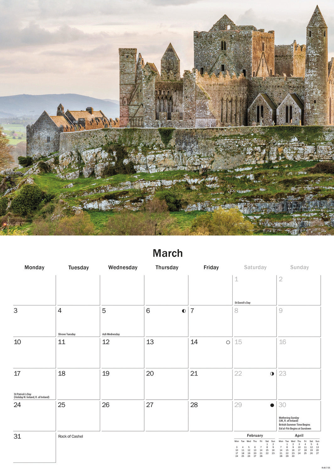 Ireland Eire A5 Calendar 2025