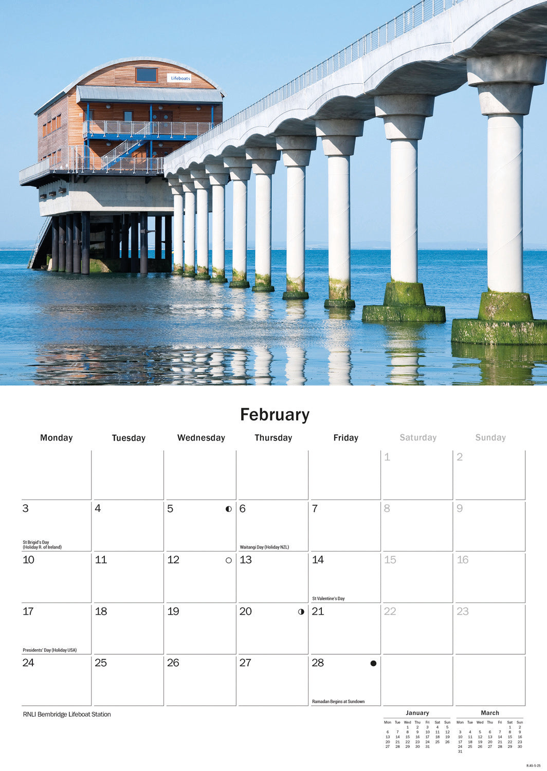 Isle of Wight A5 Calendar 2025