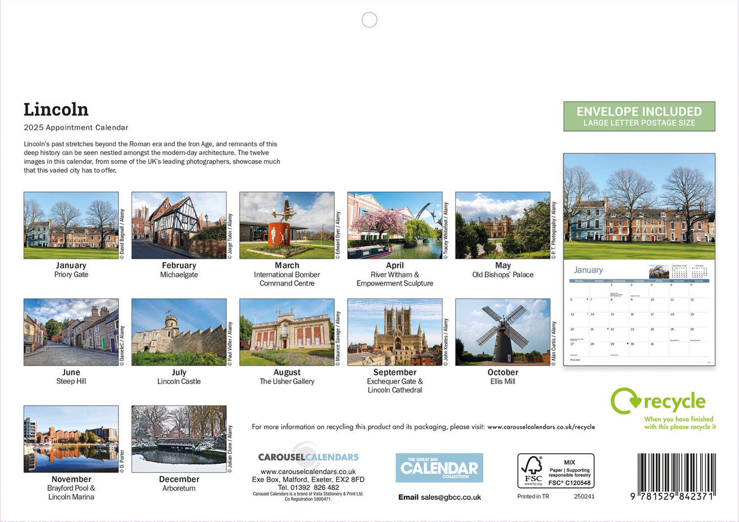 Lincoln A4 Calendar  2025