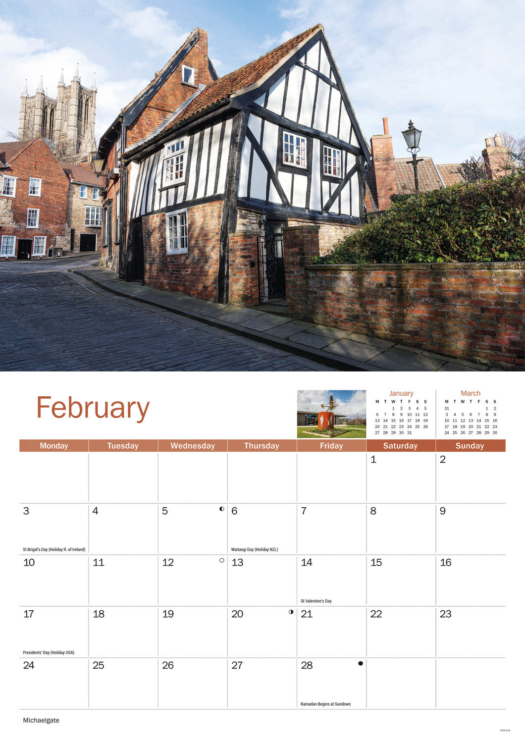 Lincoln A4 Calendar  2025