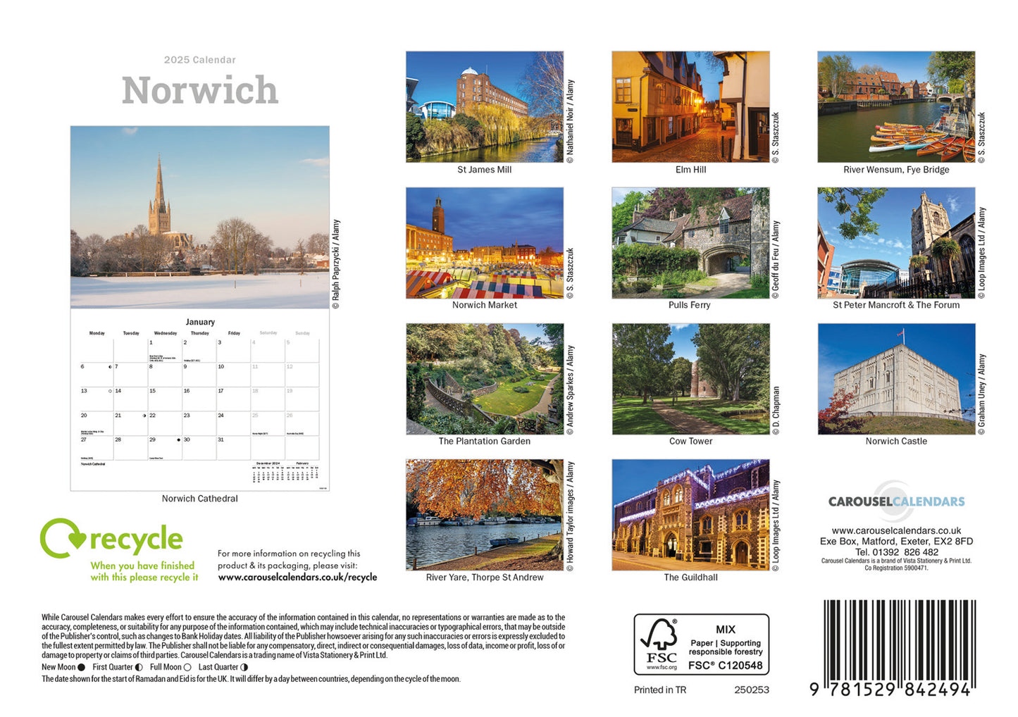 Norwich A5 Calendar 2025