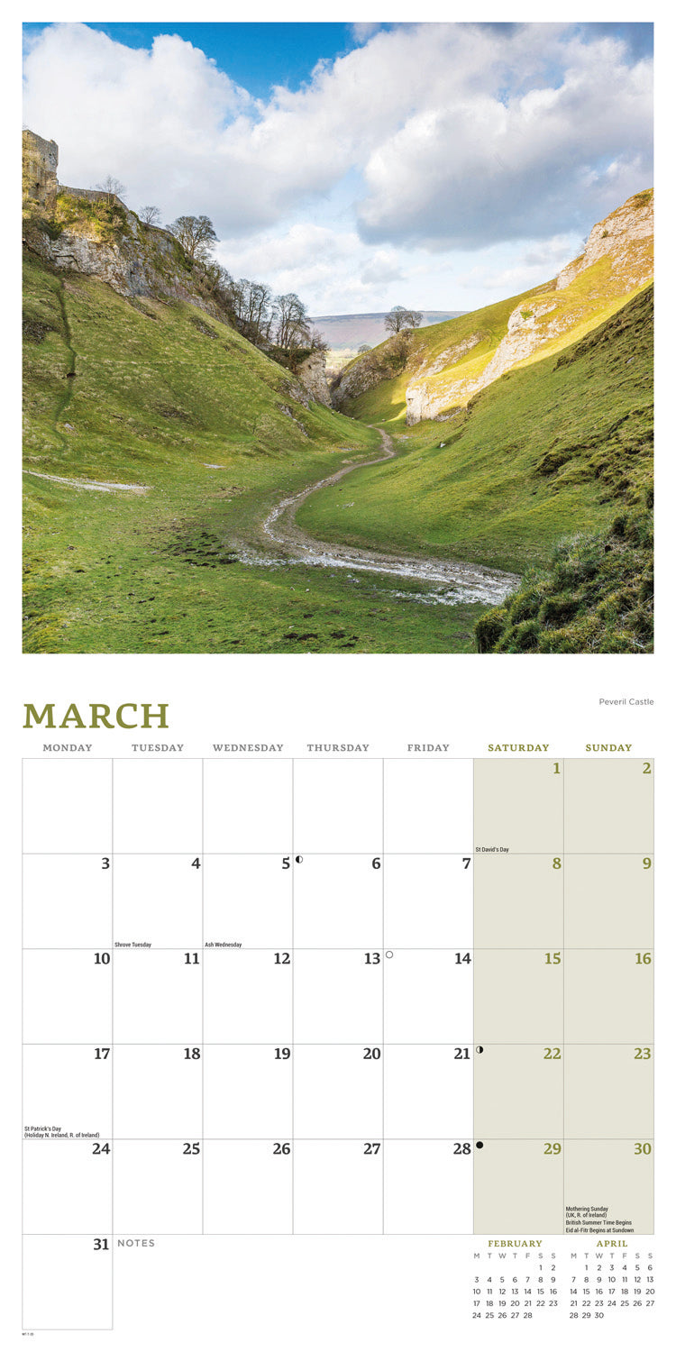 Peak District Wall Calendar 2025